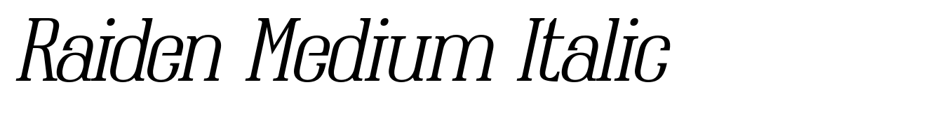 Raiden Medium Italic